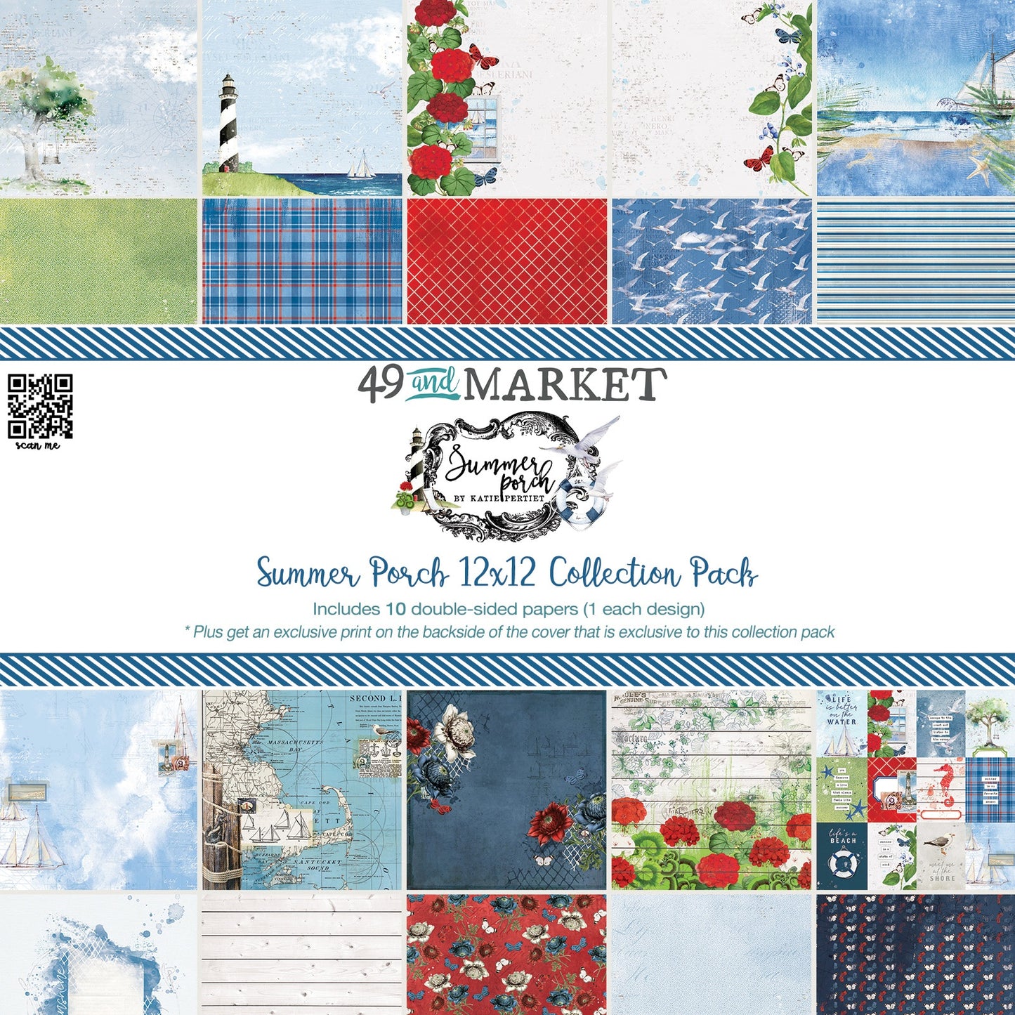 49 and Market Summer Porch Collection Pack 12"X12"