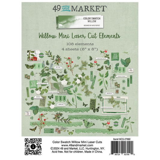 49 And Market Color Swatch: Willow Mini Laser Cut Outs-Elements