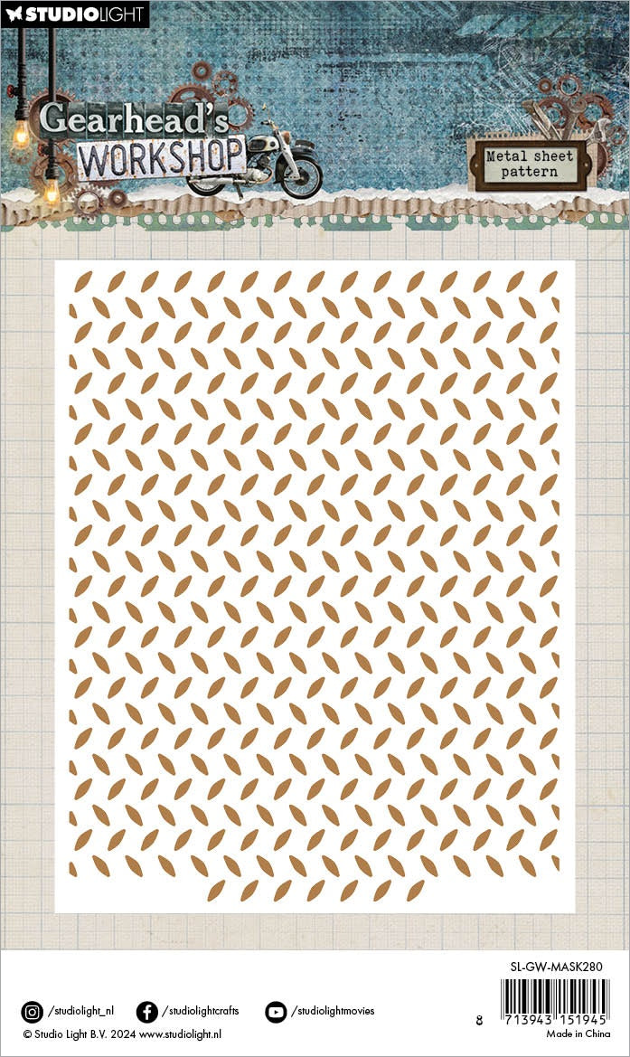 Studio Light Gearhead's Workshop  Stencil- Metal Sheet