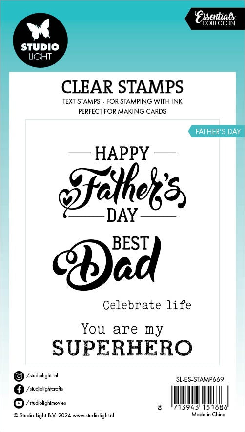 Studio Light Essentials Clear Stamps- Father's Day