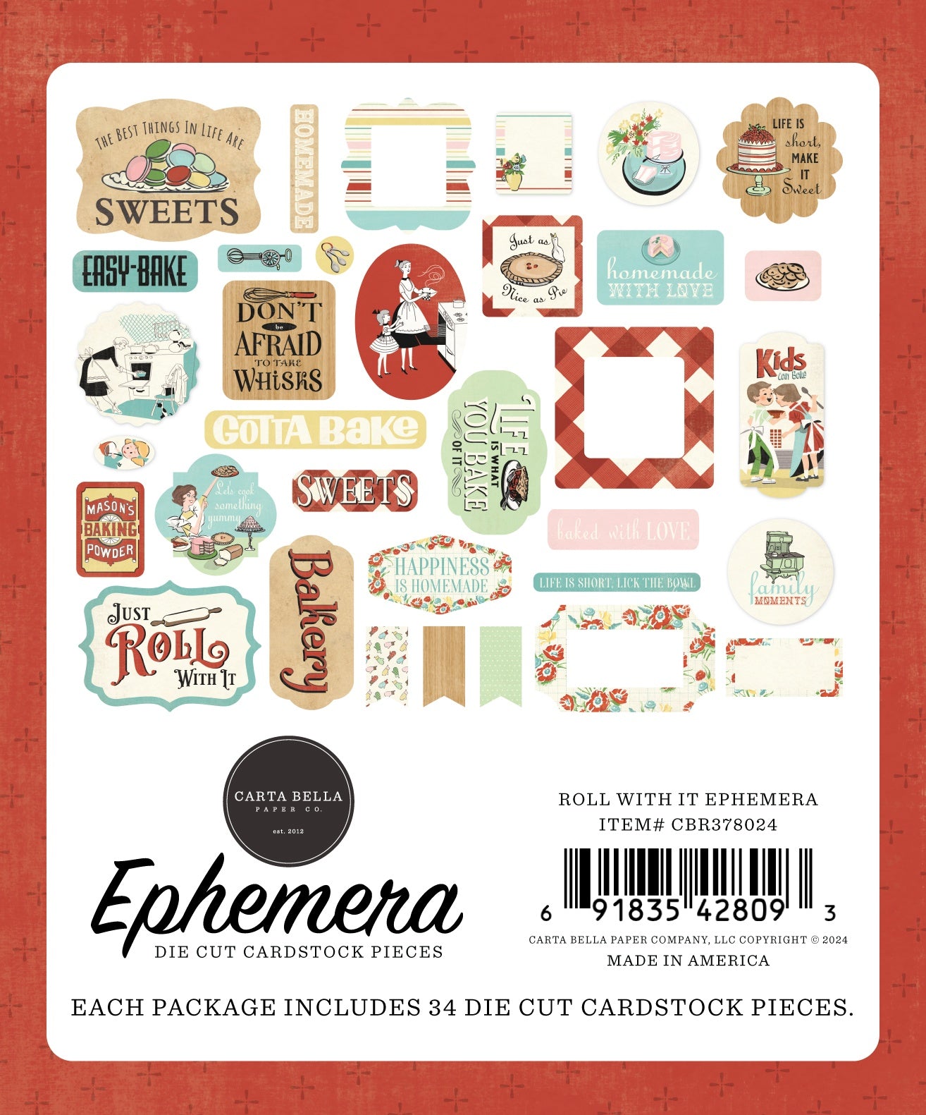 Carta Bella Roll With It Cardstock Ephemera-Icons