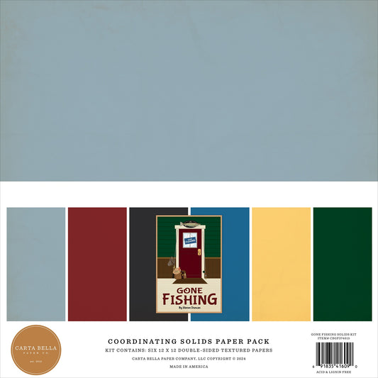 Carta Bella Gone Fishing Solids Collection Kit 12x12