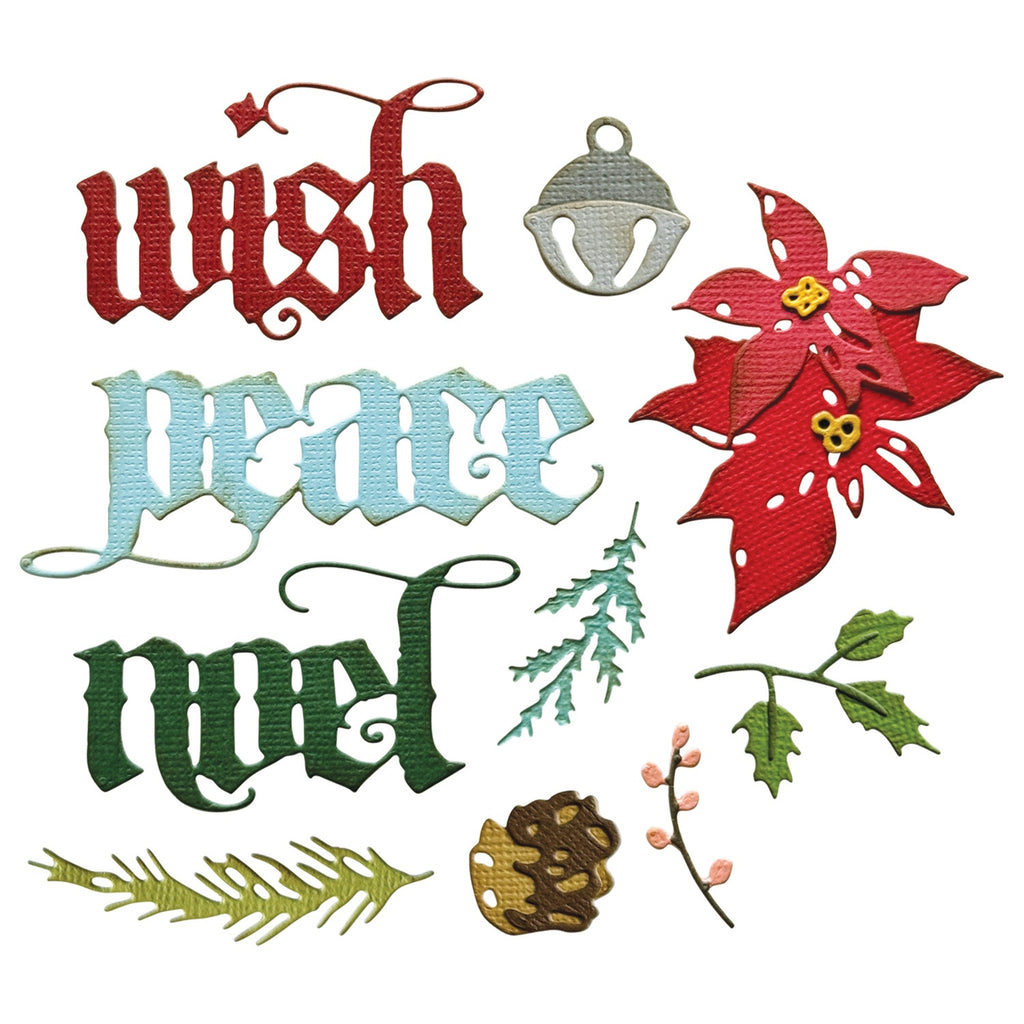 Sizzix Thinlits Die Set 12/Pkg By Tim Holtz-Vault Holiday Classic