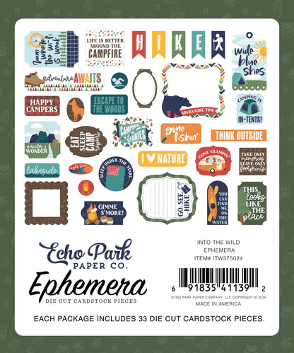 Echo Park Into The Wild Cardstock Ephemera-Icons