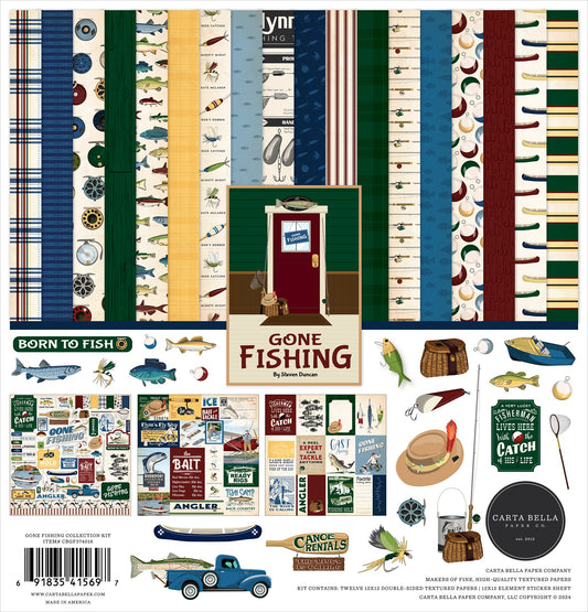 Carta Bella Gone Fishing Collection Kit 12x12