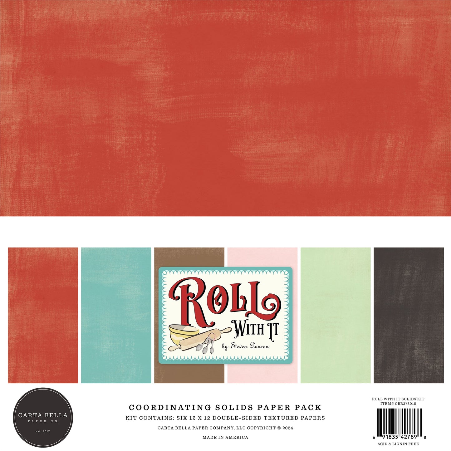 Carta Bella Roll With It Solids Collection Kit 12x12