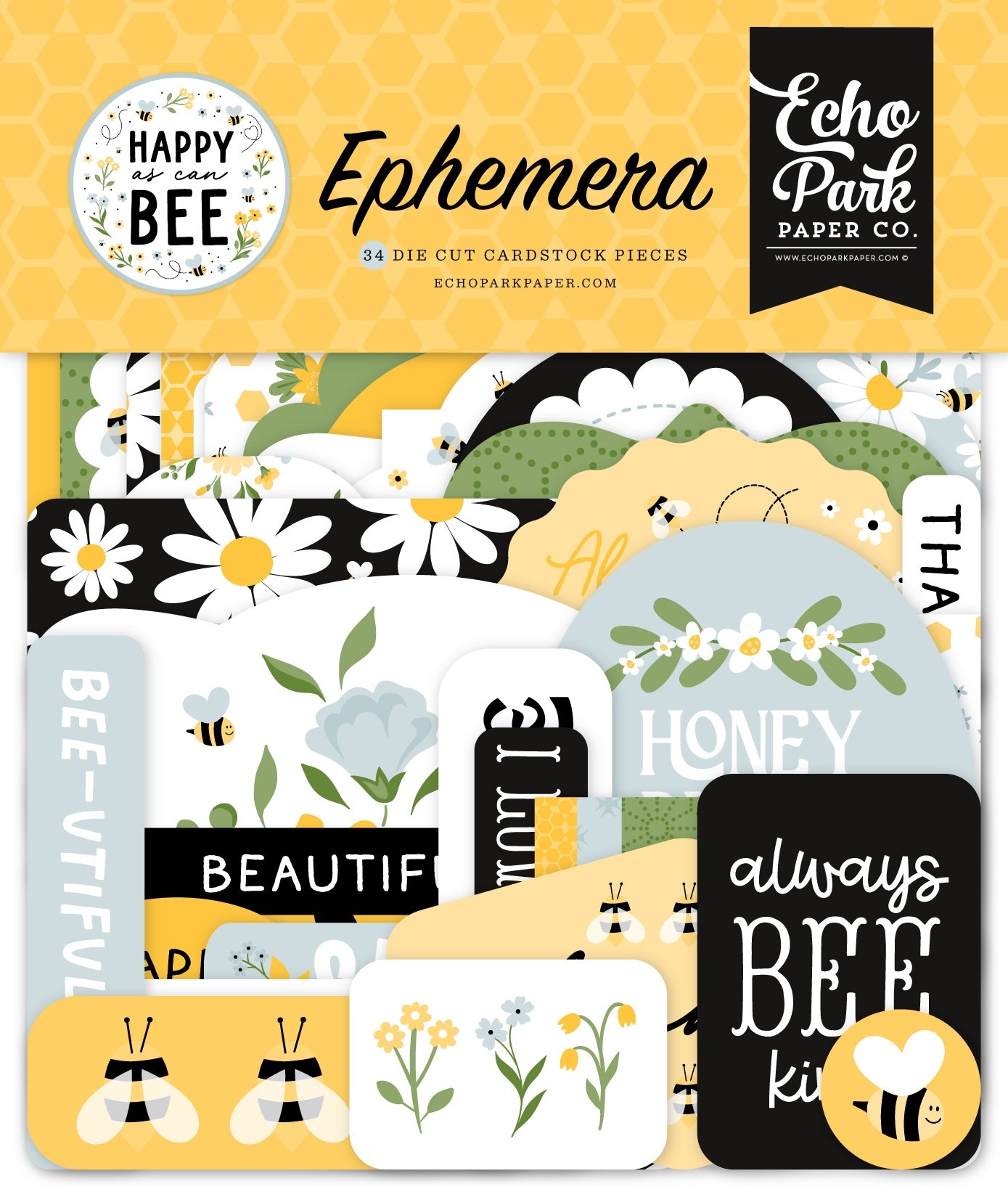 Echo Park Happy As Can Bee Cardstock Ephemera-Icons