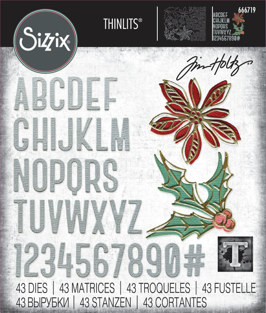 Sizzix Thinlits Die Set 43/Pkg By Tim Holtz-Vault Seasonal Sketch