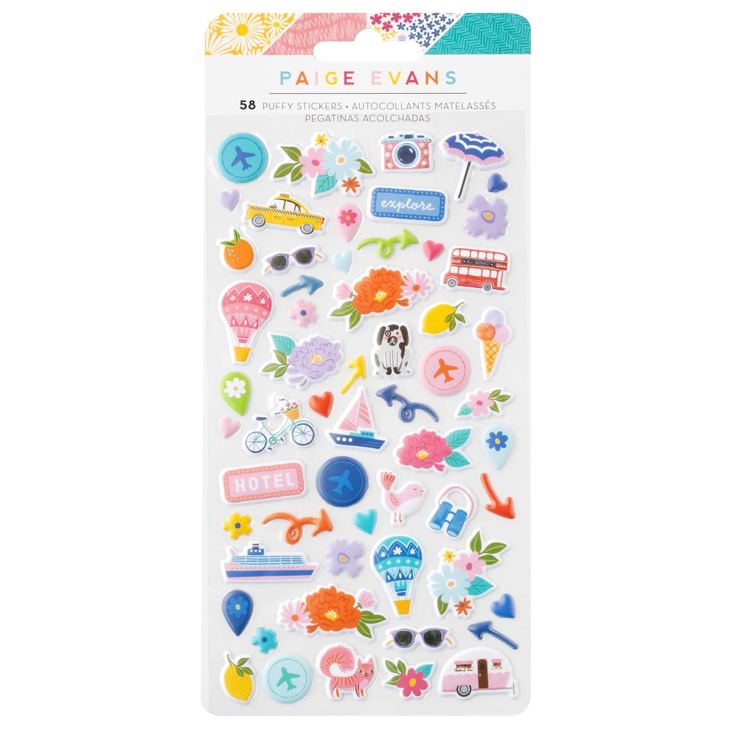 Paige Evans Adventurous Puffy Stickers-Icons