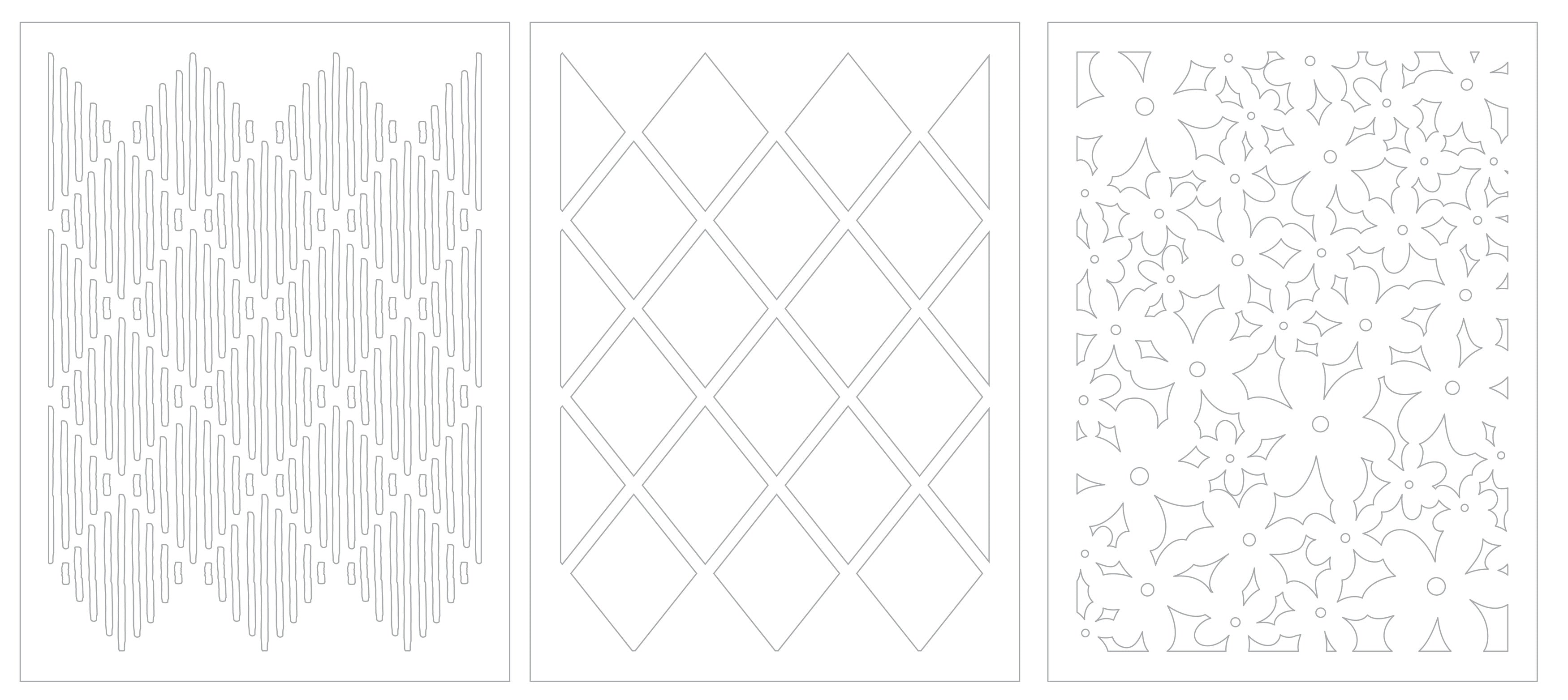 Vicki Boutin Bold And Bright Stencil Pack 3/Pkg-Diamond In The Rough