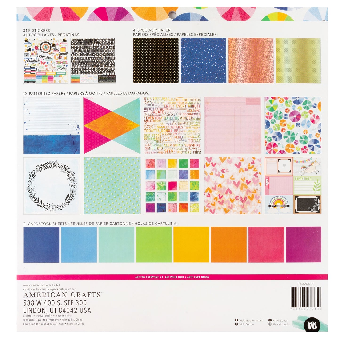 Vicki Boutin Bold And Bright Project Pad 12X12