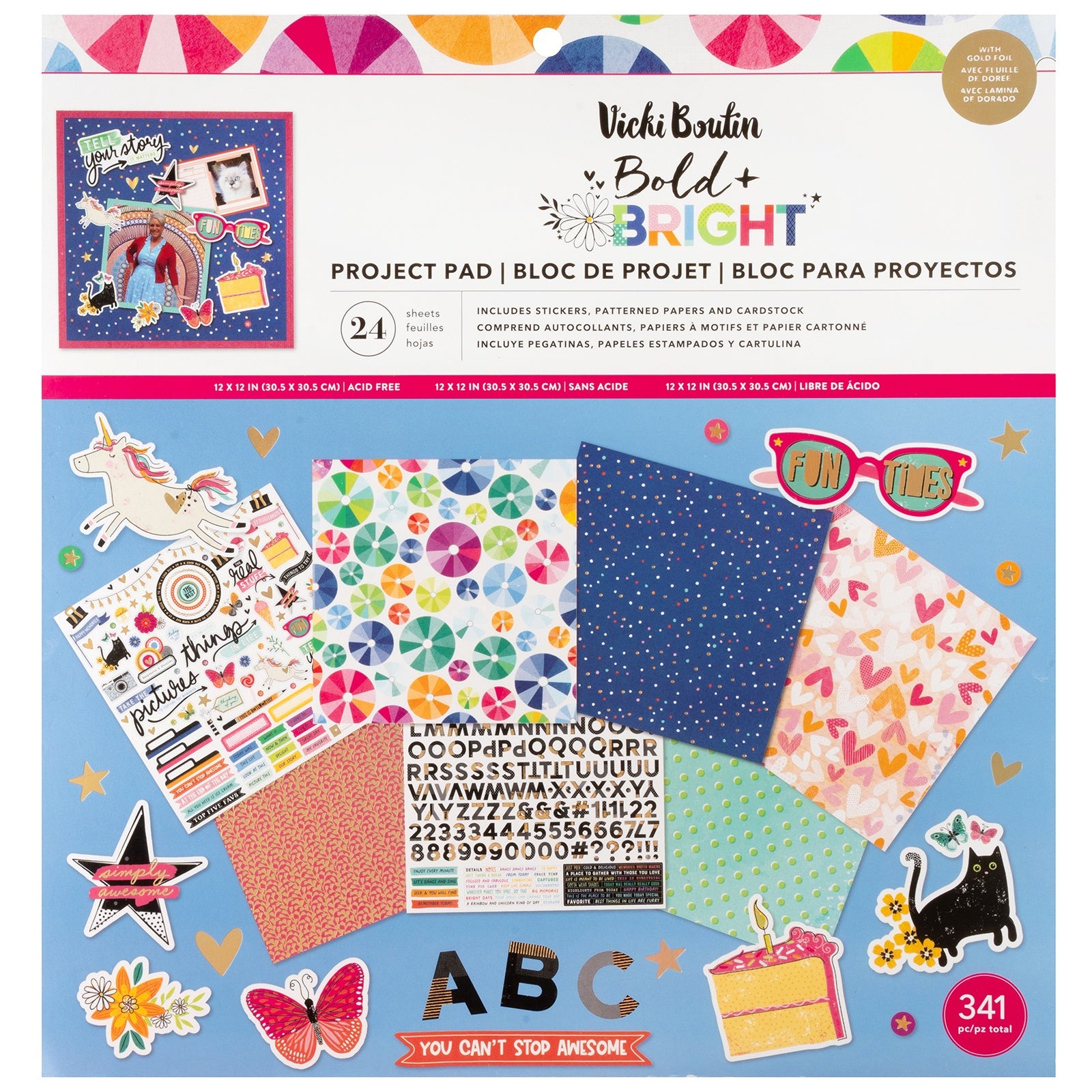 Vicki Boutin Bold And Bright Project Pad 12X12