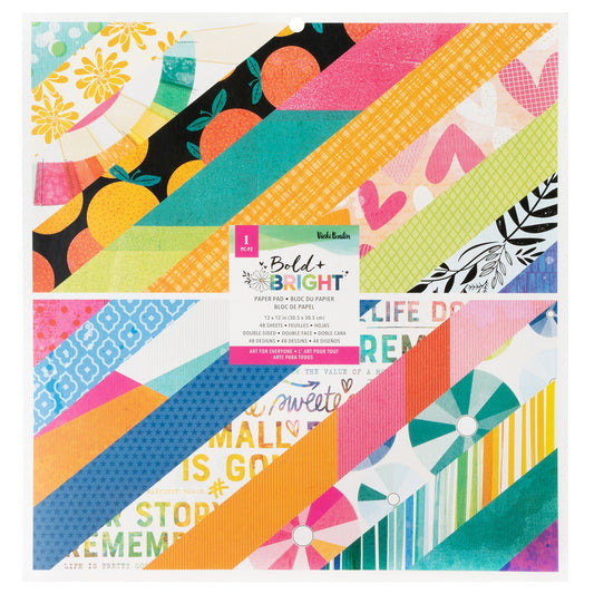 Vicki Boutin Bold And Bright Paper Pad 12"X12"-48 Sheets