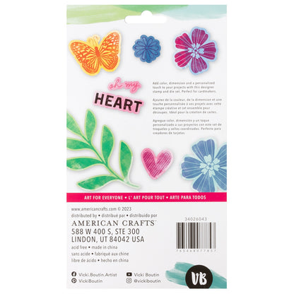 Vicki Boutin Bold And Bright Stamp & Die Set-Oh My Heart