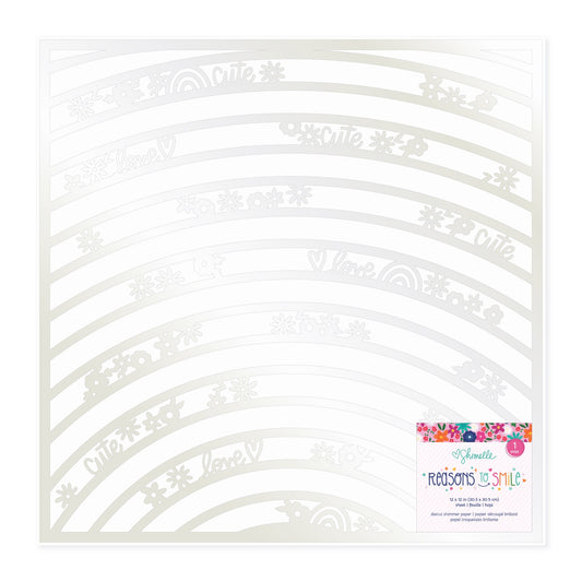 Shimelle Reasons To Smile Specialty Paper 12"X12"-Die Cut Shimmer