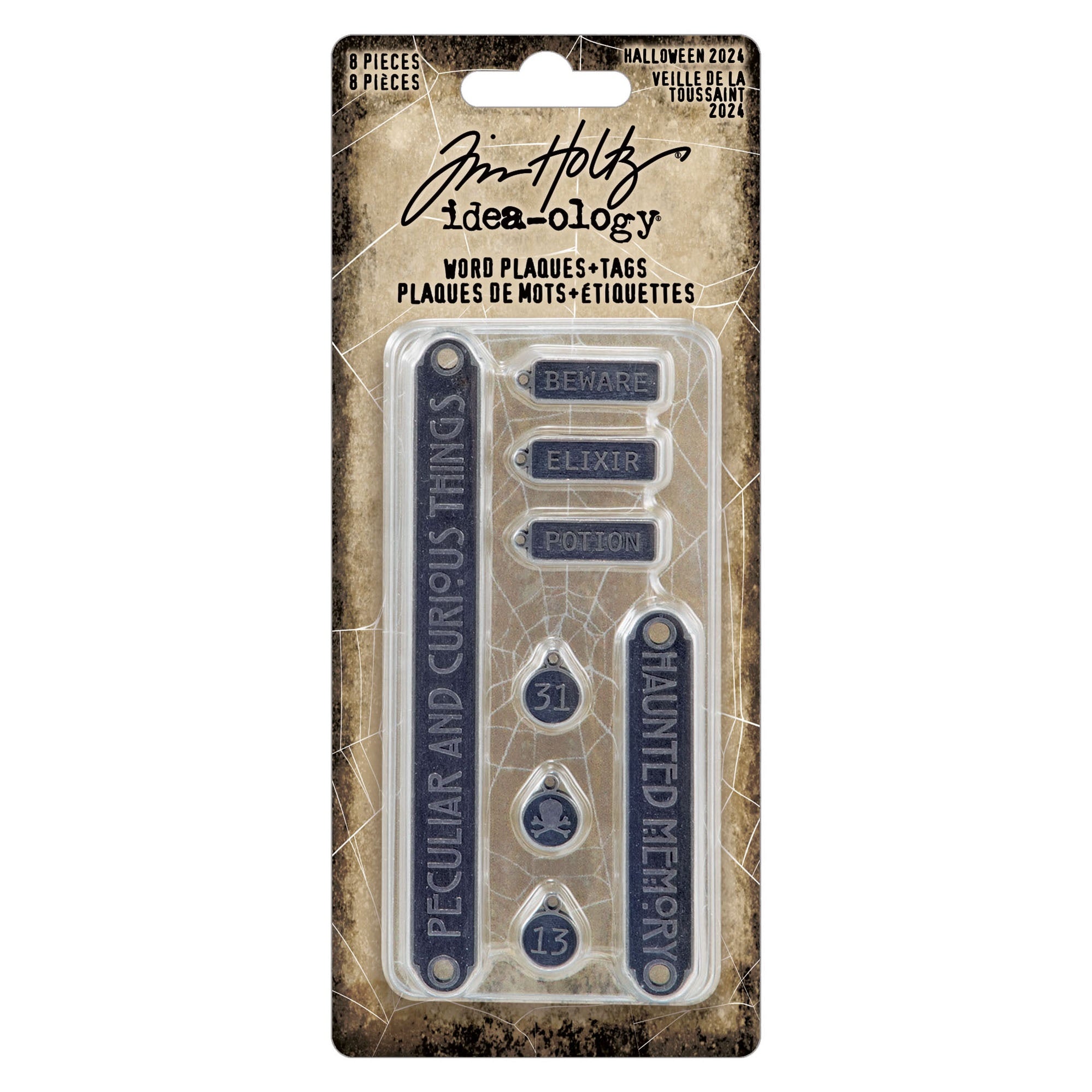 Tim Holtz Idea-ology-Word Plaques + Tags - Halloween 2024