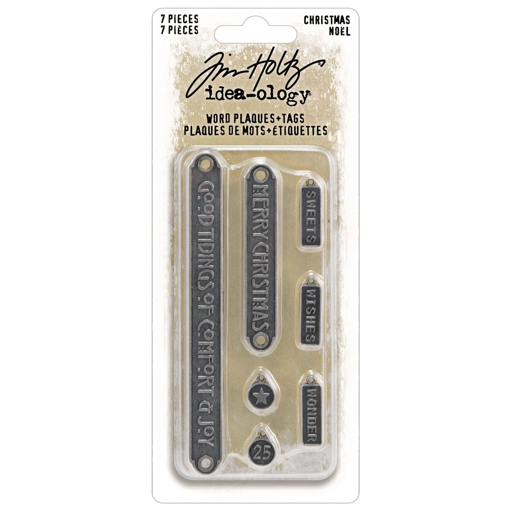 Tim Holtz Idea-ology Word Plaques & Tags Christmas 2024