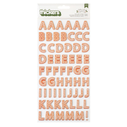 Crate Paper Holly Jolly Holiday Thickers -Alphabet