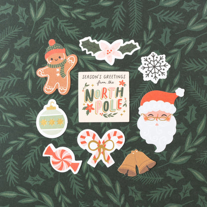 Crate Paper Holly Jolly Holiday Ephemera-Icons