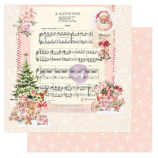 Prima Marketing 25 & Peppermint By Frank Garcia Double-Sided Cardstock 12"X12"-Sparkling Christmas