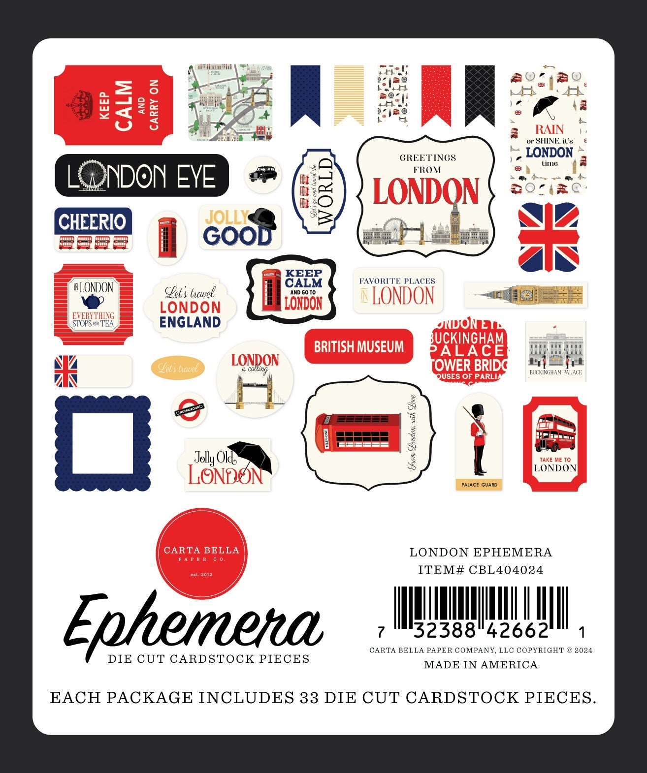 Carta Bella London Ephemera-Icons