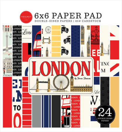 Carta Bella London Double-Sided Paper Pad 6"X6"