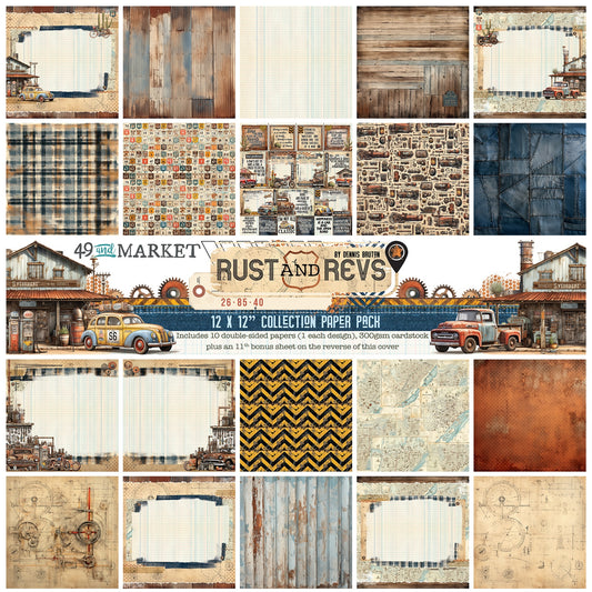 49 and Market Rust and Revs Collection Pack 12"X12"