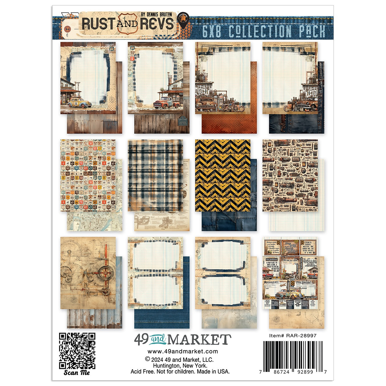 49 And Market Rust And Revs Collection Pack 6"X8