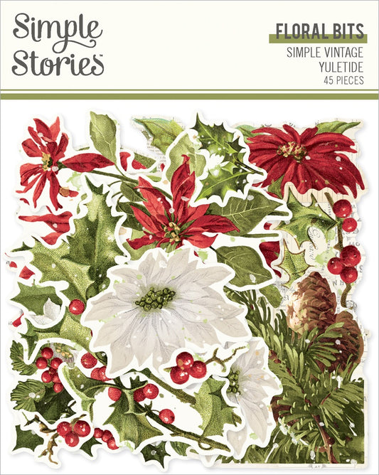 Simple Stories Simple Vintage Yuletide Bits & Pieces Die-Cuts-Floral