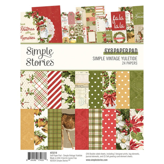 Simple Stories Simple Vintage Yuletide Paper Pad 6"X8"