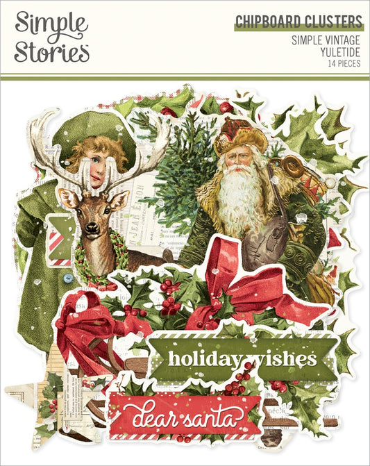 Simple Stories Simple Vintage Yuletide Chipboard-Clusters