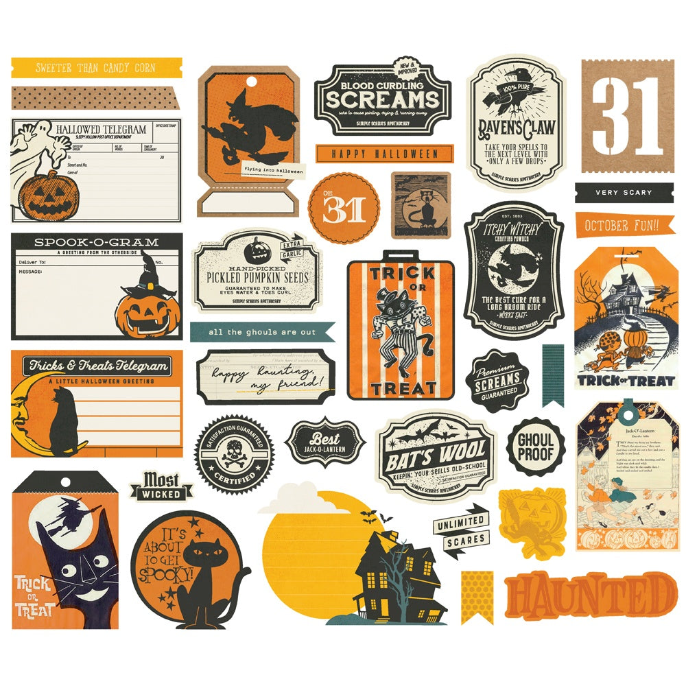Simple Stories Simple Vintage Scary Stories Bits & Pieces-Journal