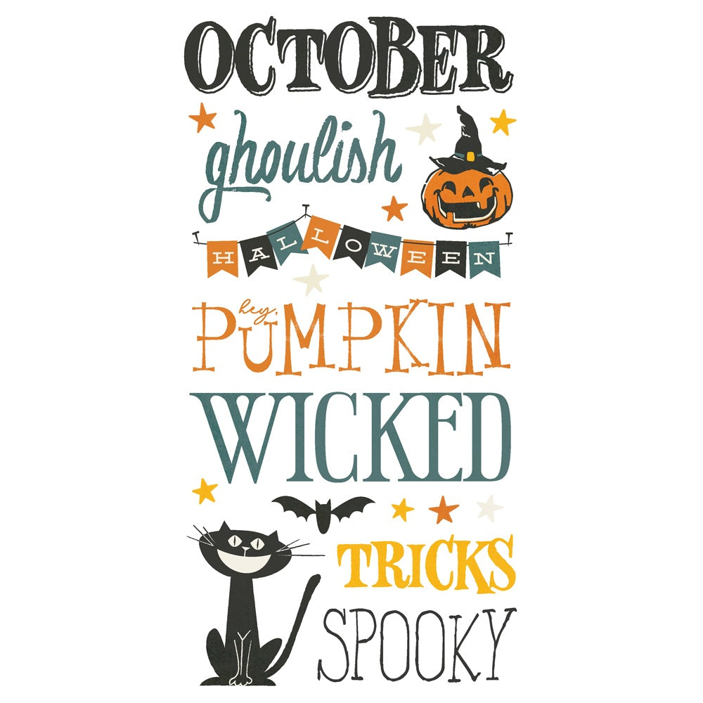 Simple Vintage Scary Stories Stickers-Foam