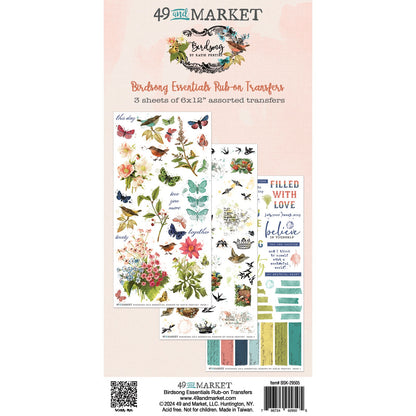 49 And Market Birdsong Rub-On Transfer Set-Essentials