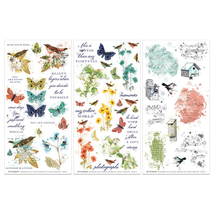 49 And Market Birdsong Rub-On Transfer Set-Blendable