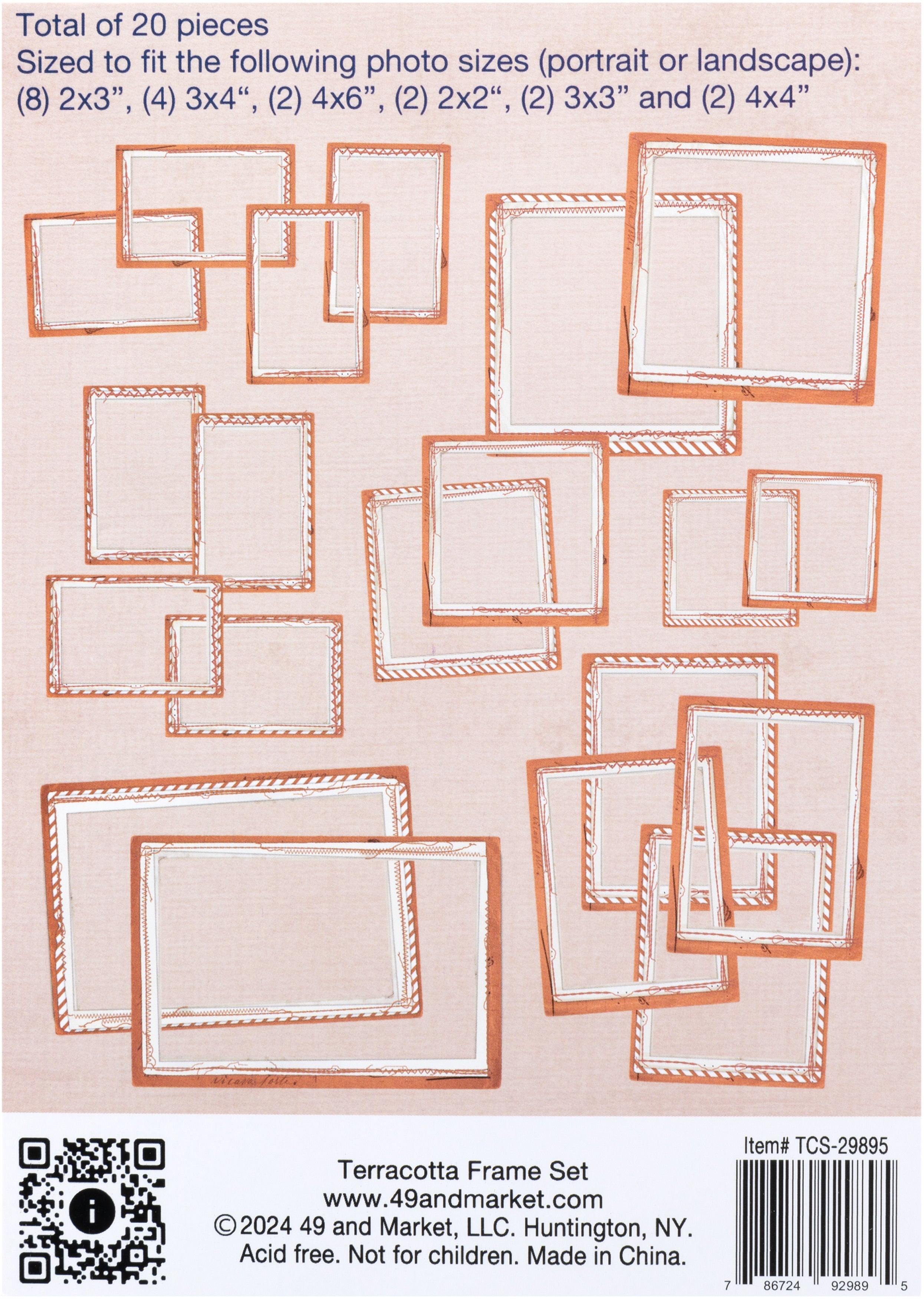 49 And Market  Color Swatch: Terracotta Frame Set