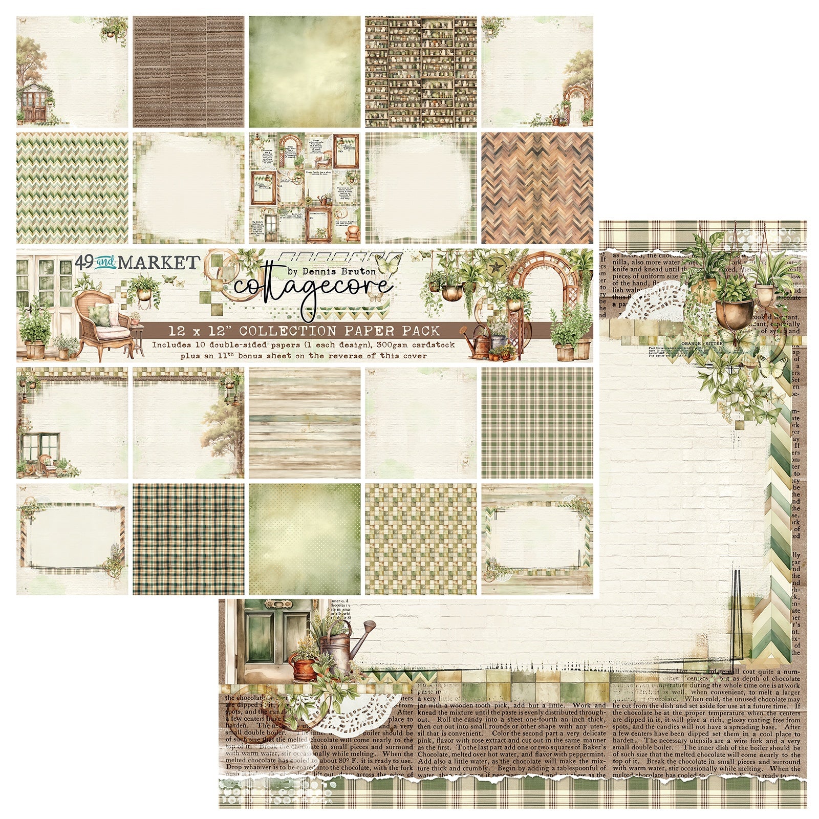 49 And Market Cottagecore Collection Pack 12"X12"