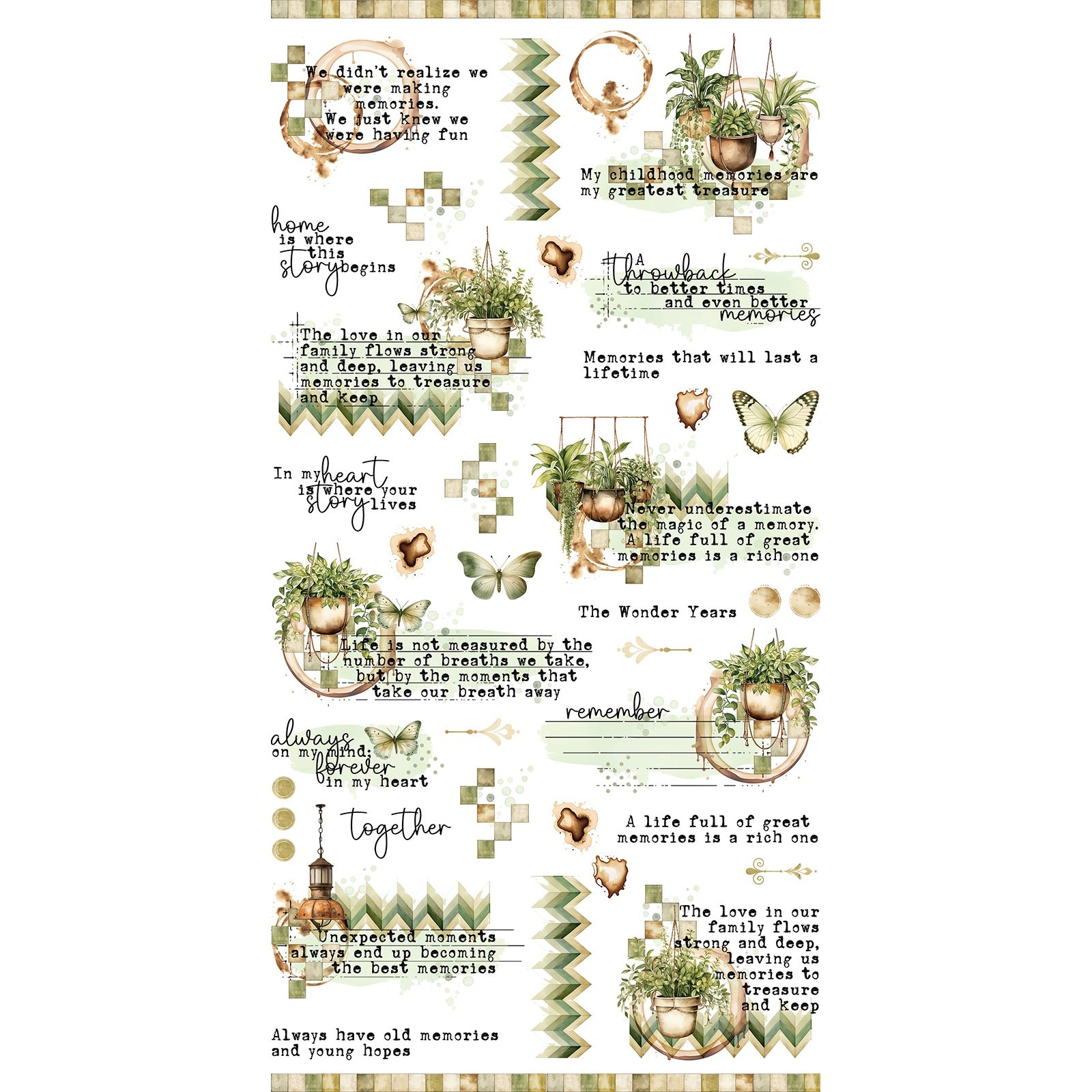 49 And Market Cottagecore Rub-On Transfer Set