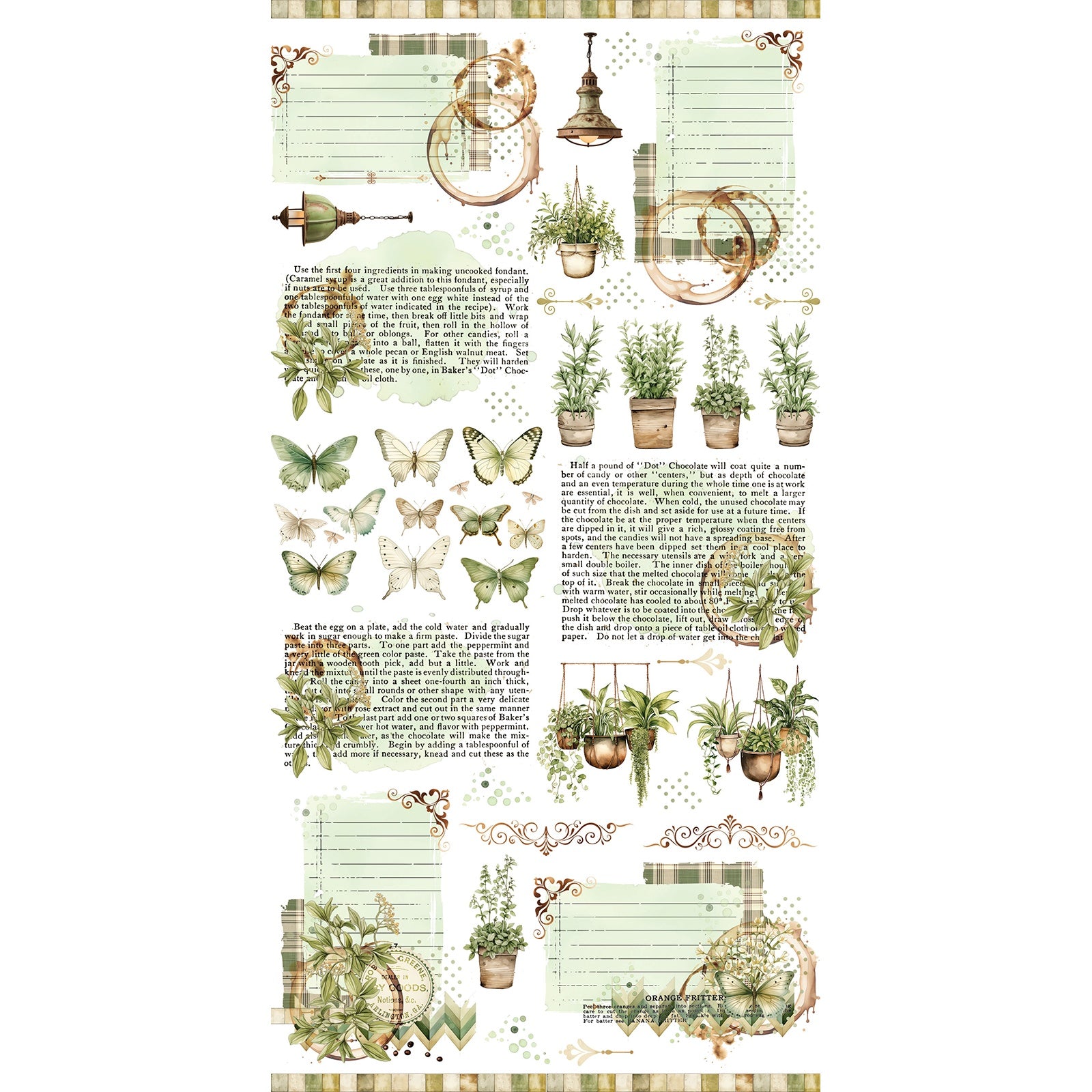 49 And Market Cottagecore Rub-On Transfer Set