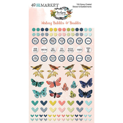 49 And Market Birdsong Stickers-Wishing Bubbles