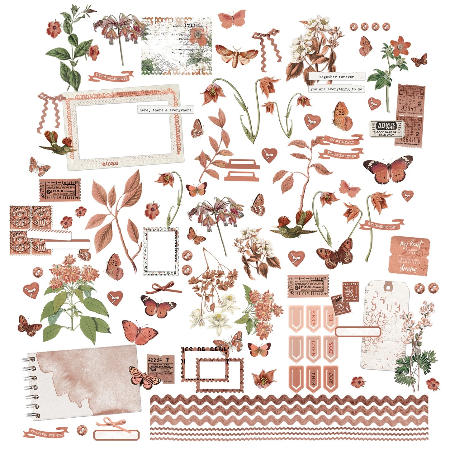 49 And Market  Color Swatch: Terracotta Laser Cut Outs-Elements