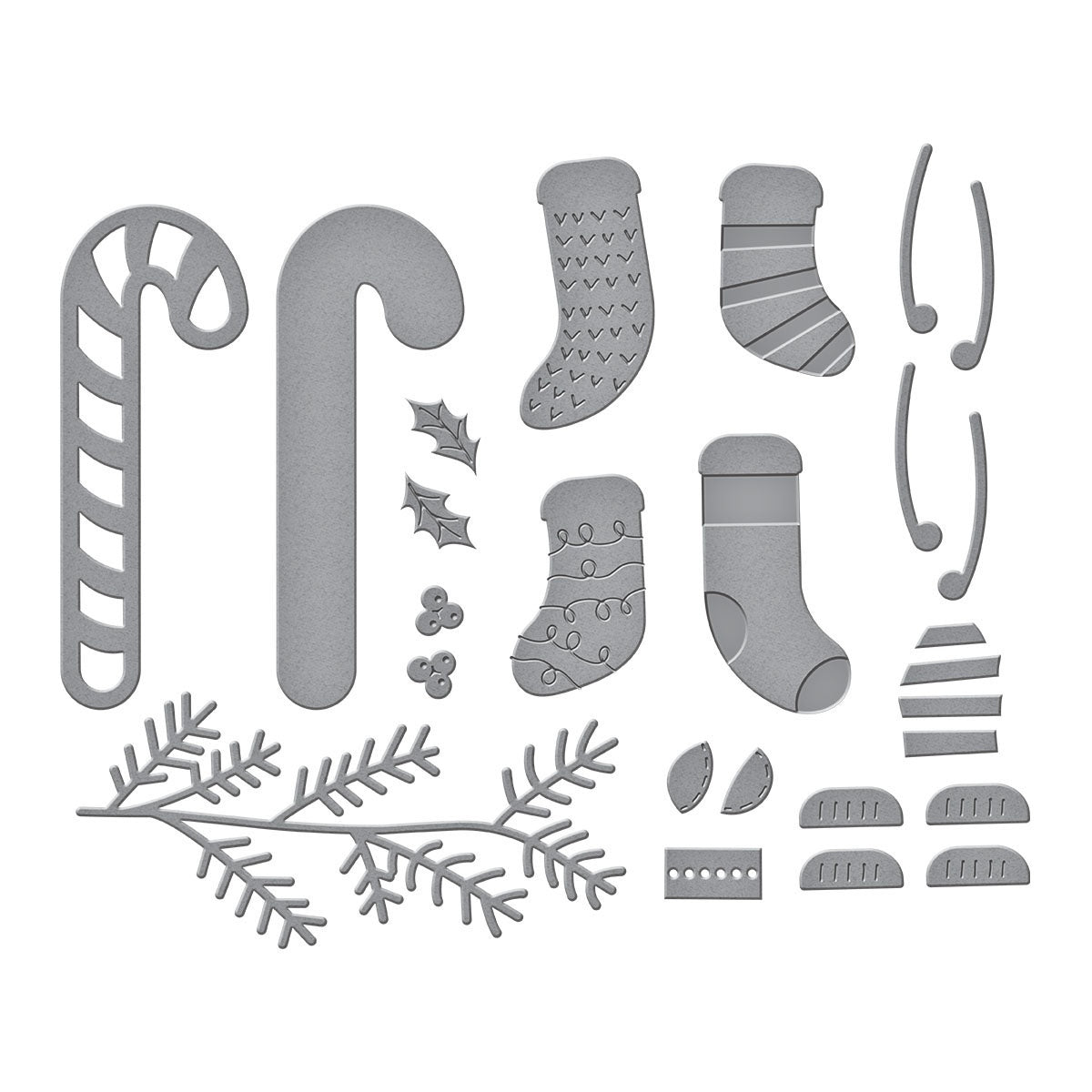 Spellbinders Etched Dies By Nichol Spohr-Faux Embroidered Stockings