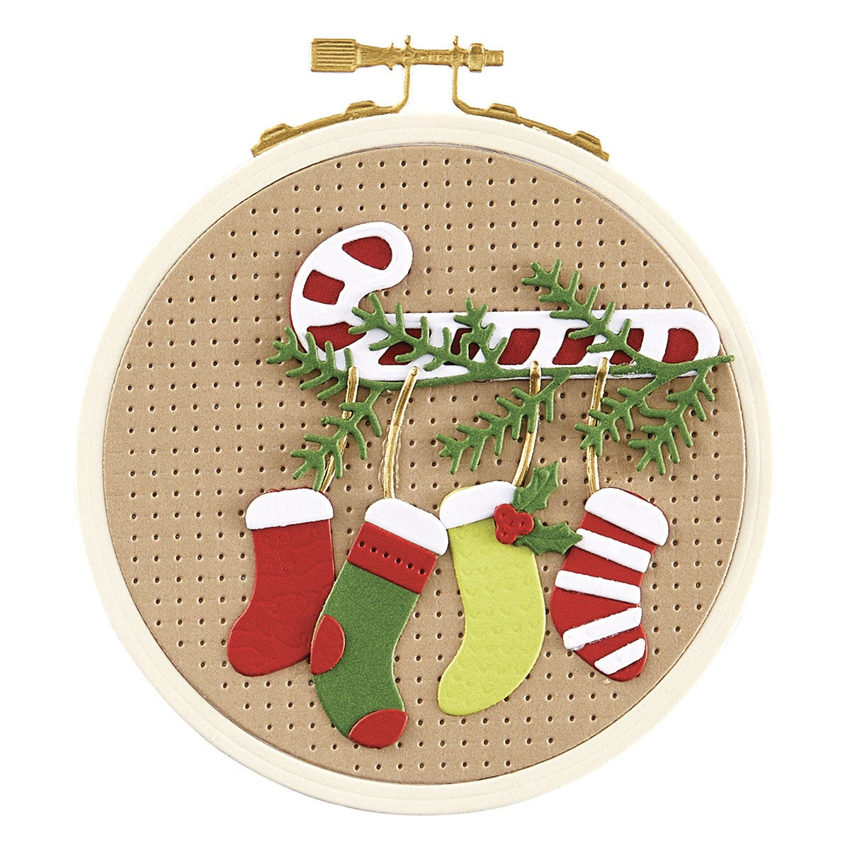 Spellbinders Etched Dies By Nichol Spohr-Faux Embroidered Stockings