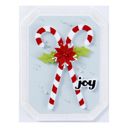 Spellbinders Etched Dies From Home For The Holidays-Candy Canes And Holly