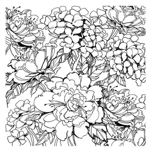 Stampendous Cling Rubber Stamp From Beautiful Backgrounds-Floral Garden