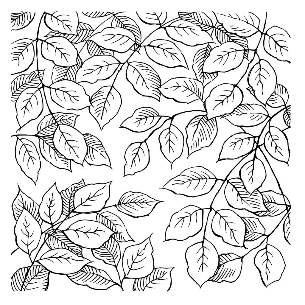 Stampendous Cling Rubber Stamp From Beautiful Backgrounds-Leafy Lines