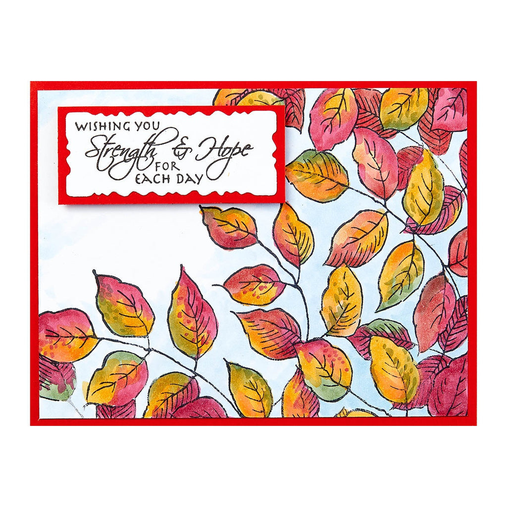 Stampendous Cling Rubber Stamp From Beautiful Backgrounds-Leafy Lines