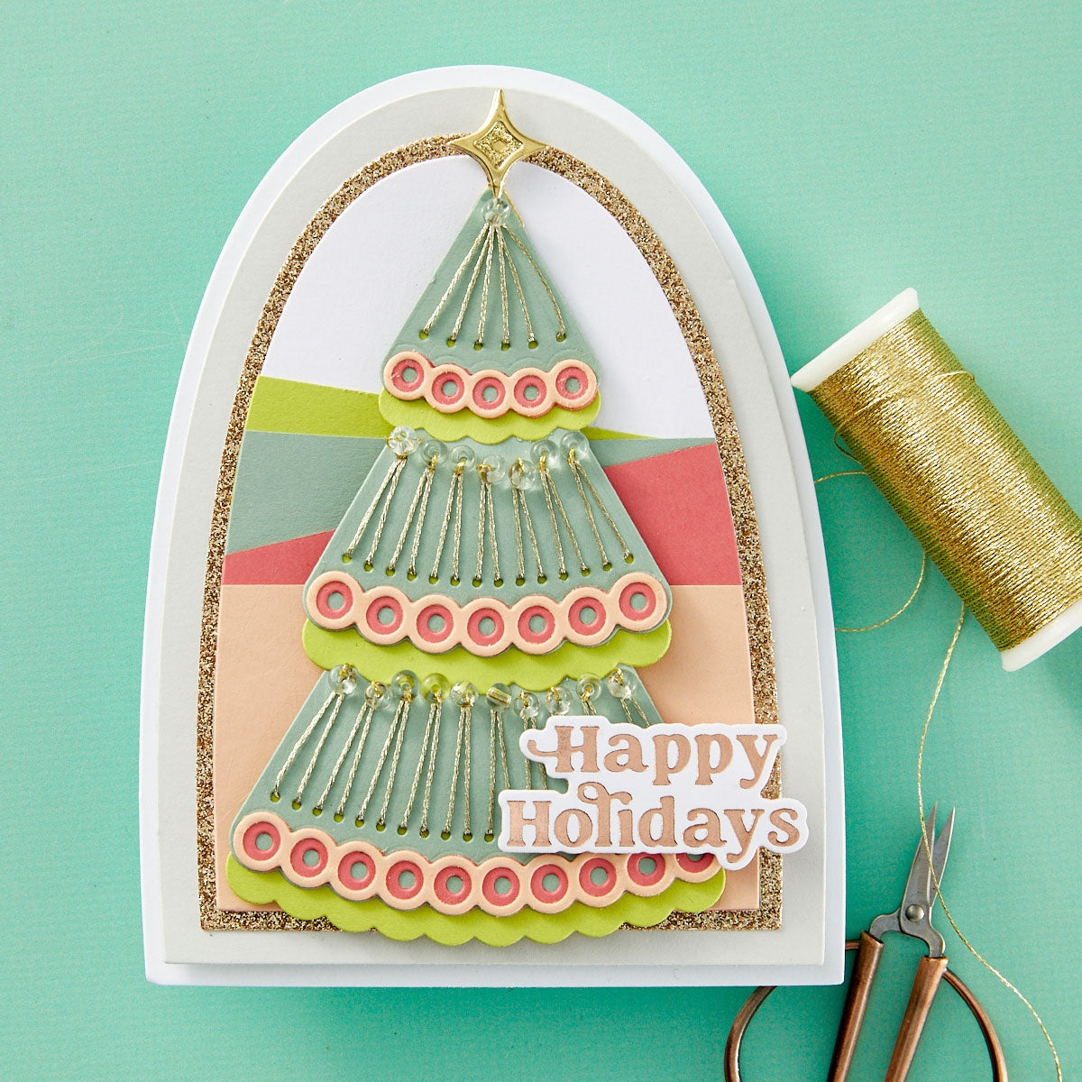 Spellbinders Etched Dies From Stitched Bright-Stitched Holiday Tree