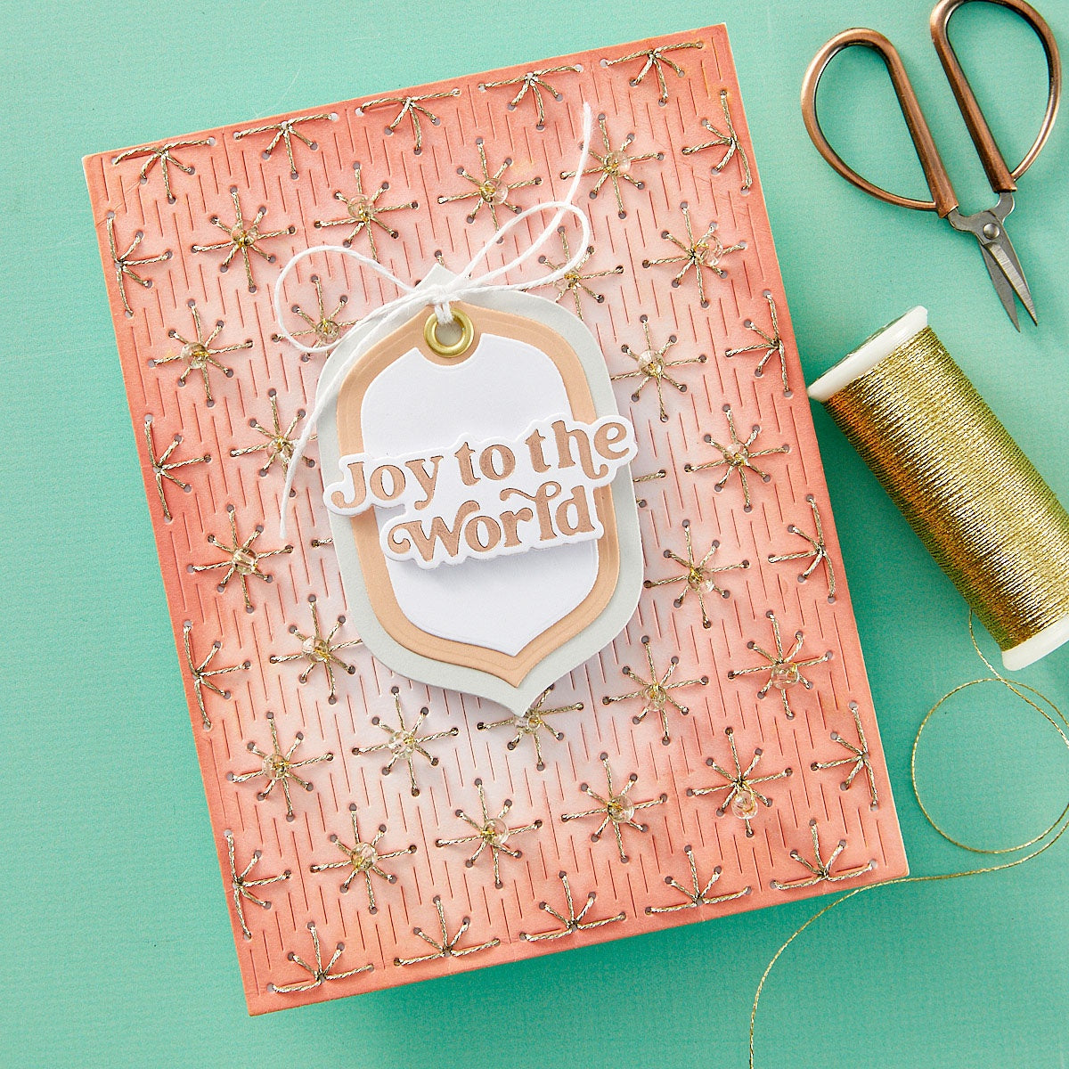 Spellbinders Etched Dies From Stitched Bright-Stitched Starfilled Background