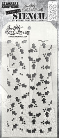 Tim Holtz Layered Stencil 4.125"X8.5"-Tiny Holly